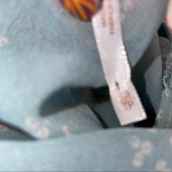 Free people Teal Blue peasant Dress - Picture 5 of 8